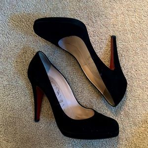 Christian Louboutin suede pumps